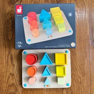 Janod - Essentials Wood Volumes Puzzle 18+M